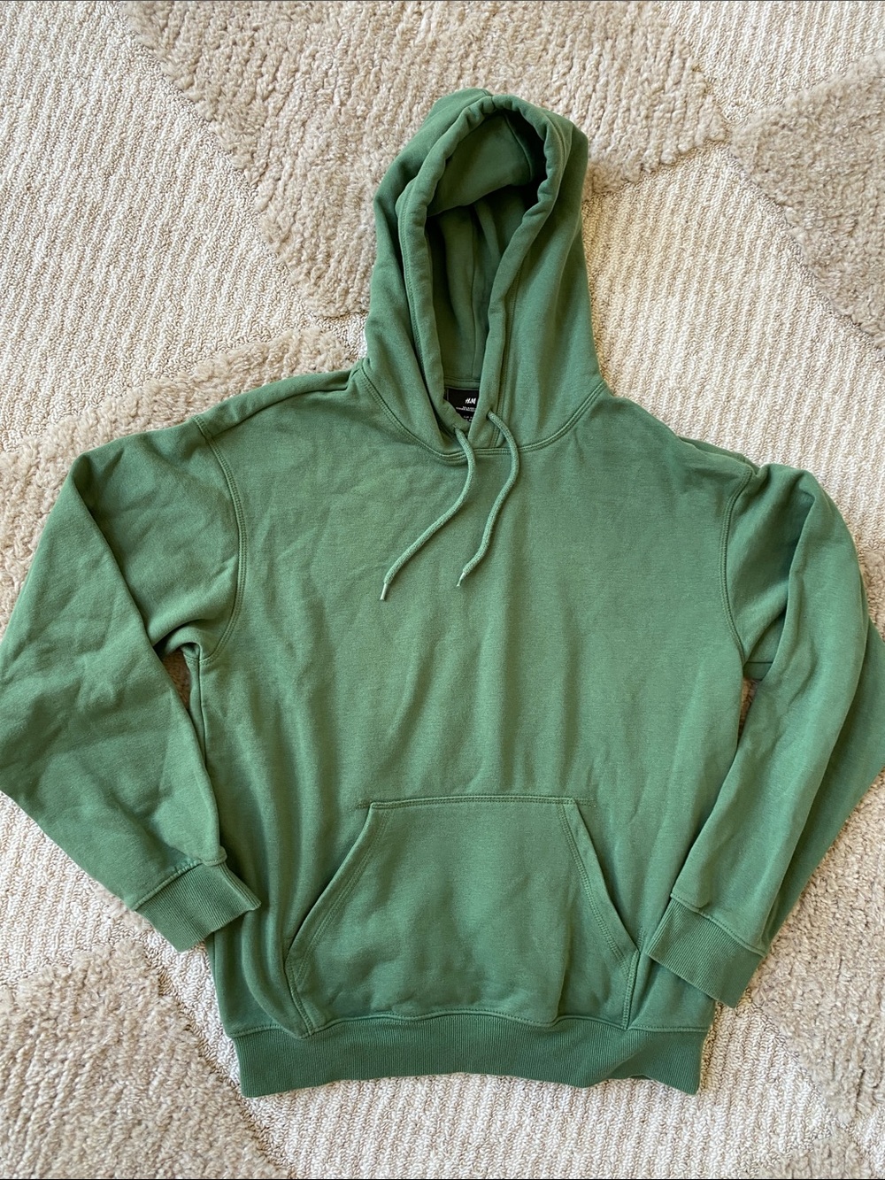 Green Hooded Pullover Sweatshirt - Unbranded